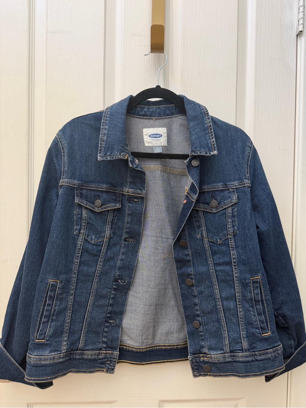 Old Navy Dark Blue Denim Jean Jacket - Women's